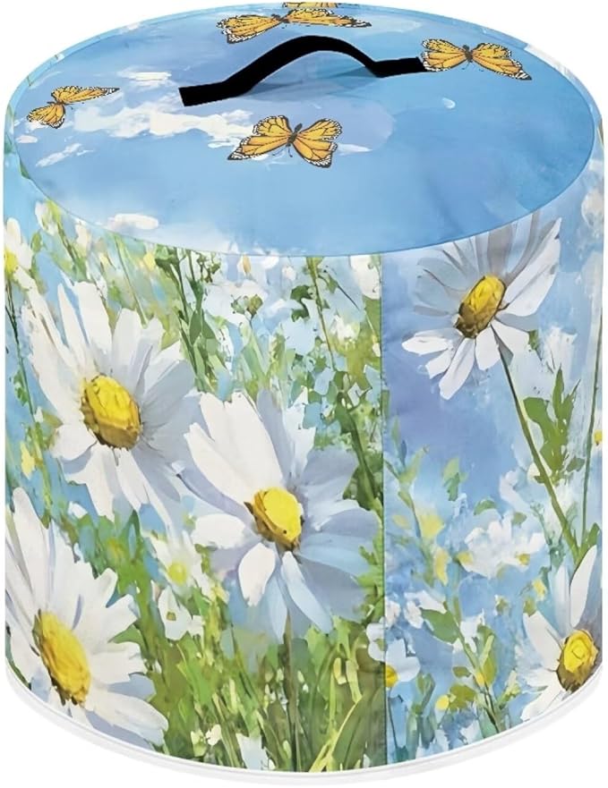 Daisy Butterfly Dust Cover Instant Pot and Extra Accessories Dust Proof Easy to Clean Pressure Cooker Cover Electric Appliance Cover Air Fryer Accessories with Storage Pocket Size L