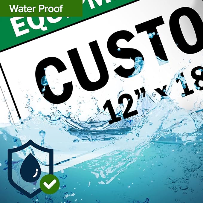 Custom Safety Equipment Sign, Ansi Sign, Osha Compliant, 12x18 Inches, Rust Free .063 Aluminum, Fade Resistant, Made in USA by My Sign Center