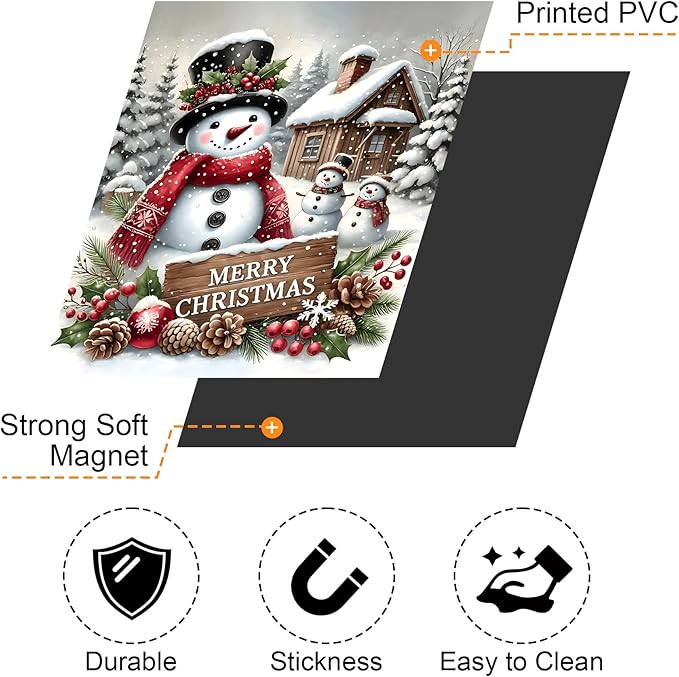 Christmas Dishwasher Magnet Sticker Cover Panel Decal Refrigerator Magnetic Sticker Decorative for Kitchen Decoration,Fridge Door Cover, Appliances Stickers 23"x26"