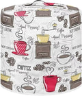Dust Cover Compatible with 8 qt Pressure Cooker and Extra Accessories, for Electric Rice Cooker and Air Fryer Insulated Cover Keep Appliance Clean, Coffee Red White