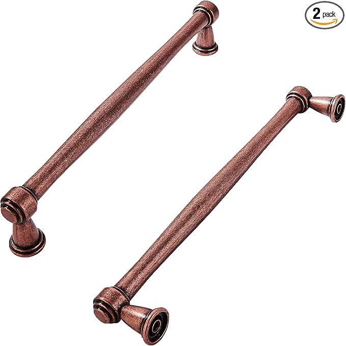 khtumeware 2 Pack 5 Inch(128mm) Antique Copper Cabinet pulls Kitchen Cabinet Handles Kitchen Cabinet Hardware for Cupboard Drawer Handles Dresser Pulls