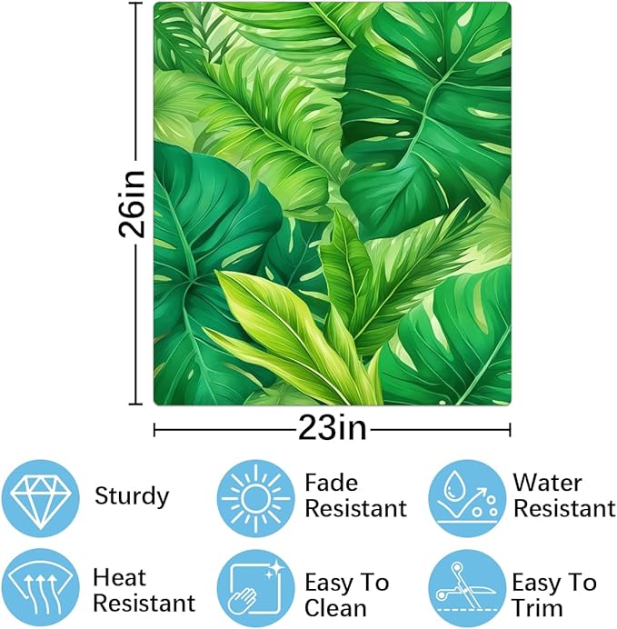 Dishwasher Magnet Cover Palm Leaf Summer Beach Front Dishwasher Cover Decoration Reusable Magnetic Door Cover Panel Decal Home Appliances Stickers Kitchen Refrigerator Fridge 23"x26"