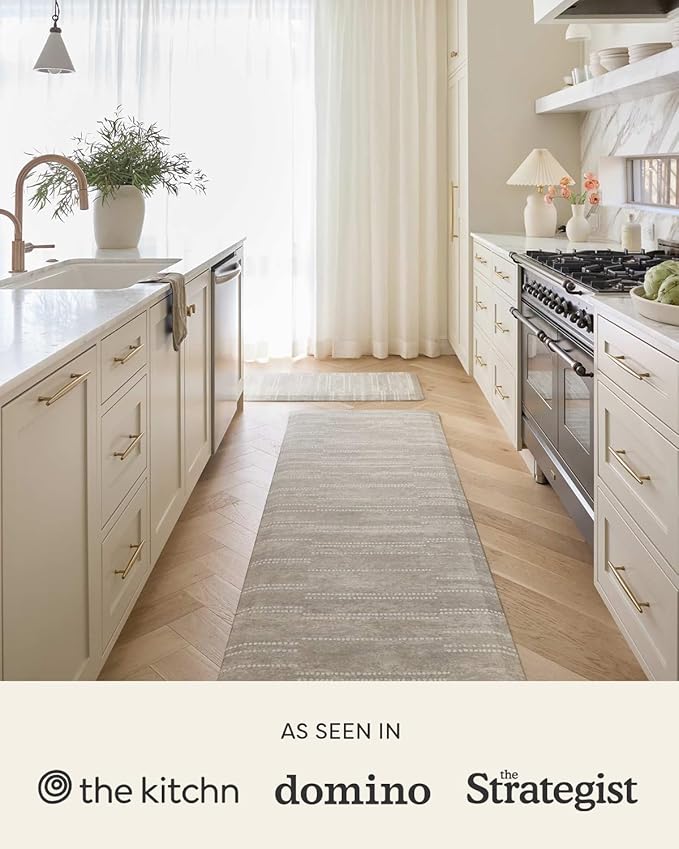 House of Noa Nama Standing Mat – Anti-Fatigue Cushioned Kitchen Mats for Floor | Ergonomic Bounce-Back Foam Kitchen Mats | Anti-Fatigue Mats for Kitchen & Standing | Reese Terracotta | 30" x 108"