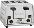 Waring Commercial WCT855 4-Slice Heavy Duty Commercial Pop-Up Bread/Bagel Toaster, 240V, 2700W, 6-15 Phase Plug