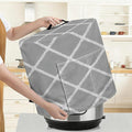 Kitchen Appliance Accessories Dust Cover for 3-6-8 Quart Instant Pot, Pressure Cooker, Air Fryer & Crock Pot,Decorative Appliance Cloth Cover with Top Handle & Storage Pockets (Grey, 6 Quart)
