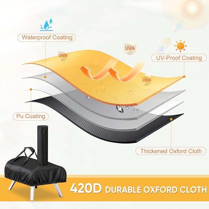 Pizza Oven Cover for Ooni Koda 16-TwoPone Waterproof Pizza Oven Accessories Carry Cover for Outdoor