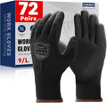 Safety Work Gloves-16/32 Pairs, Micro Foam Nitrile Coated Glove,Seamless Knit Nylon Gloves for Men Women（S-XL
