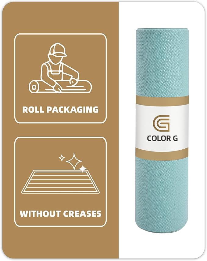 Color&Geometry Anti Fatigue Cushion Padded Kitchen Mat for Floor - 17x29+17x59,Easy Clean, Waterproof & Oil Proof, Anti Slip, Foam Rubber Runner Rug for Front Sink Comfort Standing, Teal Set of 2