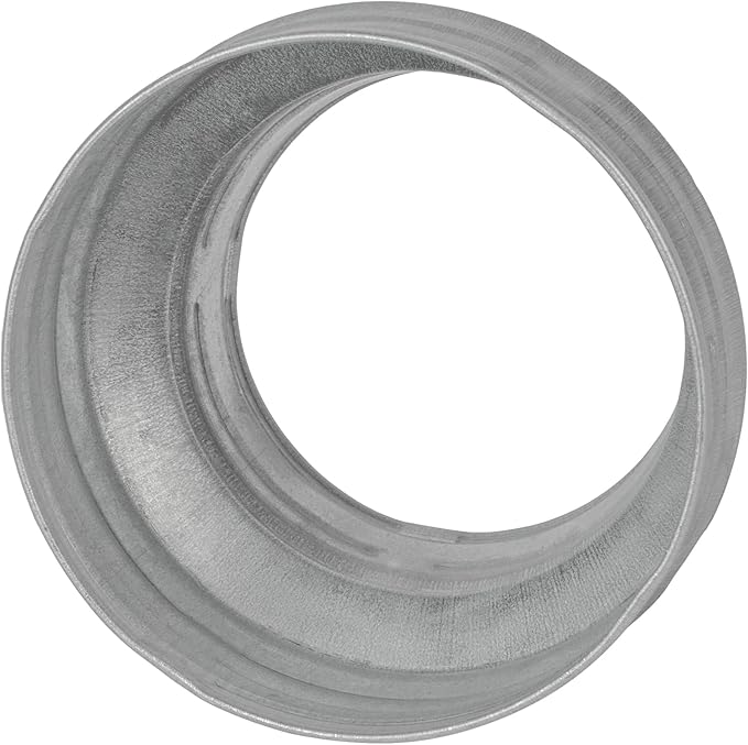 5" to 4" Inch Round Duct Reducer - Male Fit Galvanized Steel Pipe Increaser - Coupling for Round Duct Ventilation Systems - Heating & Cooling, HVAC