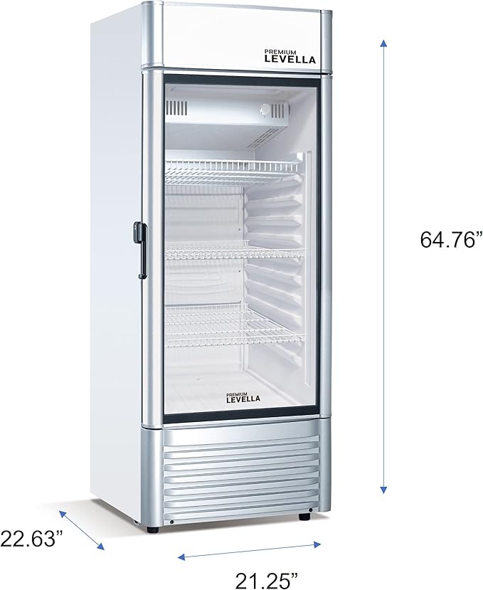 Single Door Beverage Cooler - 6.5 cu ft - Silver by Premium Levella
