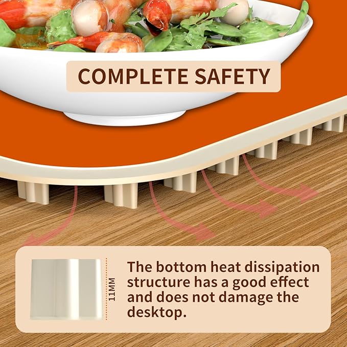 LYSXP 2025 Food Warming Mat, 15x23.6Inch 9-Level Temperature Adjustment, Multi-Functional Food Heater for Parties and Daily Use (Beige)