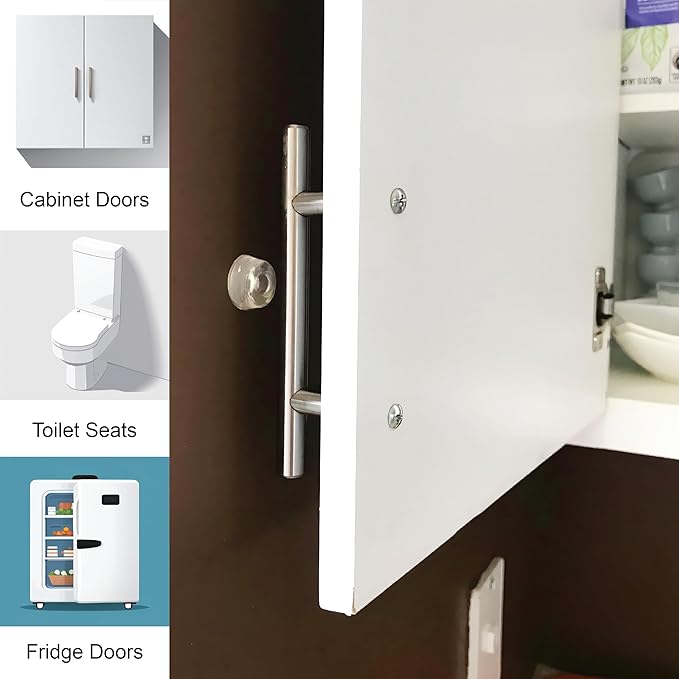 Small Clear Door Knob Bumpers (Set of 12) - Self Adhesive Door Stoppers Wall Protectors Rubber Feet for Speakers, Electronics, Furniture