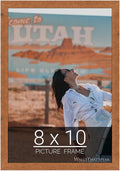 wallsthatspeak 8x10 Light Walnut Rustic Pine Picture Frame for Puzzles Posters Photos or Artwork