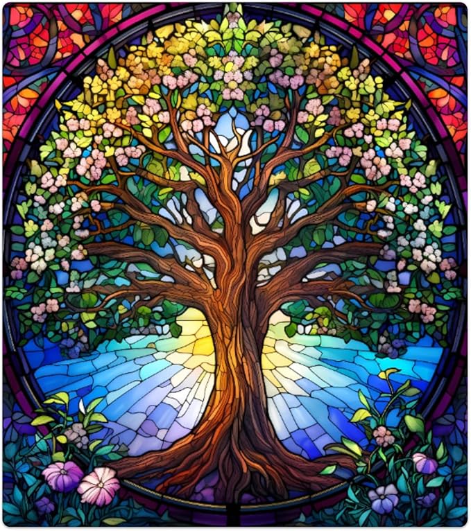 Tree of Life Colorful Dishwasher Magnet Cover Front Dishwasher Cover Decor Reusable Magnetic Door Cover Panel Decal Home Appliances Stickers Kitchen Refrigerator Fridge 23"x26"