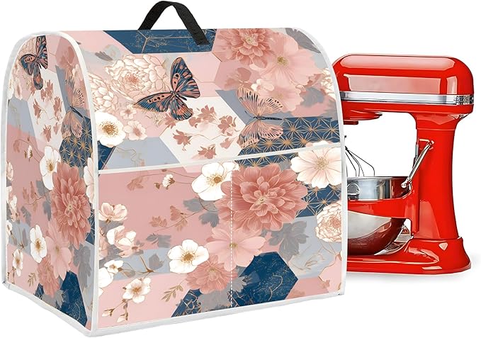 Mixer Dust Cover for 8.5-9.5 Qt Stand Mixer, Cloth Cover with 2 Storage Pockets for Stand Mixer Protective Covers Large for 8.5-9.5 Quart Mixer
