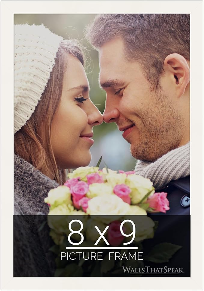 wallsthatspeak 8x9 white Picture Frame for Puzzles Posters Photos or Artwork