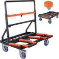 Upgrade Folding Drywall Cart Heavy Duty,Drywall Dolly Load 2200 lbs Capacity,Panel Cart with Extended Large Deck,Panel Dolly Handling Plywood Sheetrock Glass and Windows Service