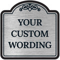 Custom Decorative Sign, Personalized Metal Sign for Business, Driveway, Home, Airbnb, Office Door Plaque, Brushed Nickel Sign, 24x24 Inches, ACM, Fade Resistant, Made in USA by Sigo Signs