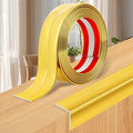 Wall Corner Protector Moulding Trim Peel and Stick Wall Corner Guards Trim Flexible Self Adhesive Edge Protector Moulding, 2.4 in x 10 Ft, Gold