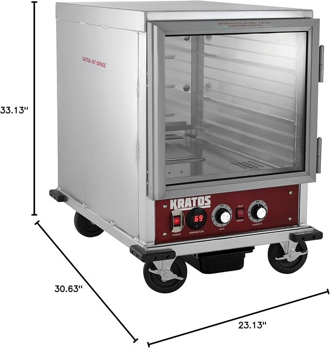 Kratos Half Size Undercounter Commercial Non-Insulated Holding and Proofing Cabinet, Holds 12 Full Size Sheet Pans, 120V, 1440W (28W-154)