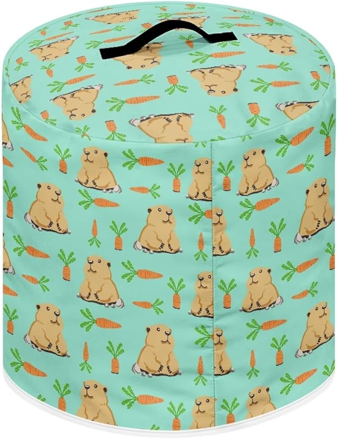 Pressure Cooker Cover for Women,Groundhog Carrot Insulated Rice Cooker Cover with Easy to Clean Lining Waterproof Dust Cover with Pockets for Instant Pot 6 Quart Appliance Cover