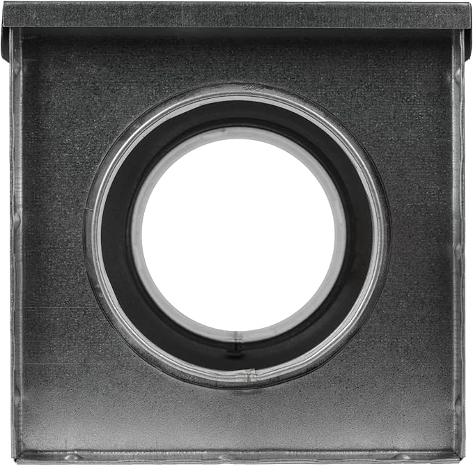 Repa Market 4" Duct Air Filter Box – Galvanized Steel Inline Dryer Filter Housing for Round Duct - EPDM Rubber Gaskets – Easily Serviceable Lint Trap – Intake Ventilation, Home Improvement
