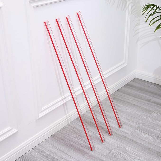 Gaahing 4Pcs Peel and Stick Clear Corner Guards, Self-Adhesive L-Shaped Outside Corner Shield for Wall Edge Furniture Door Frame Protector Bumper (2.9ft x 1.0in)