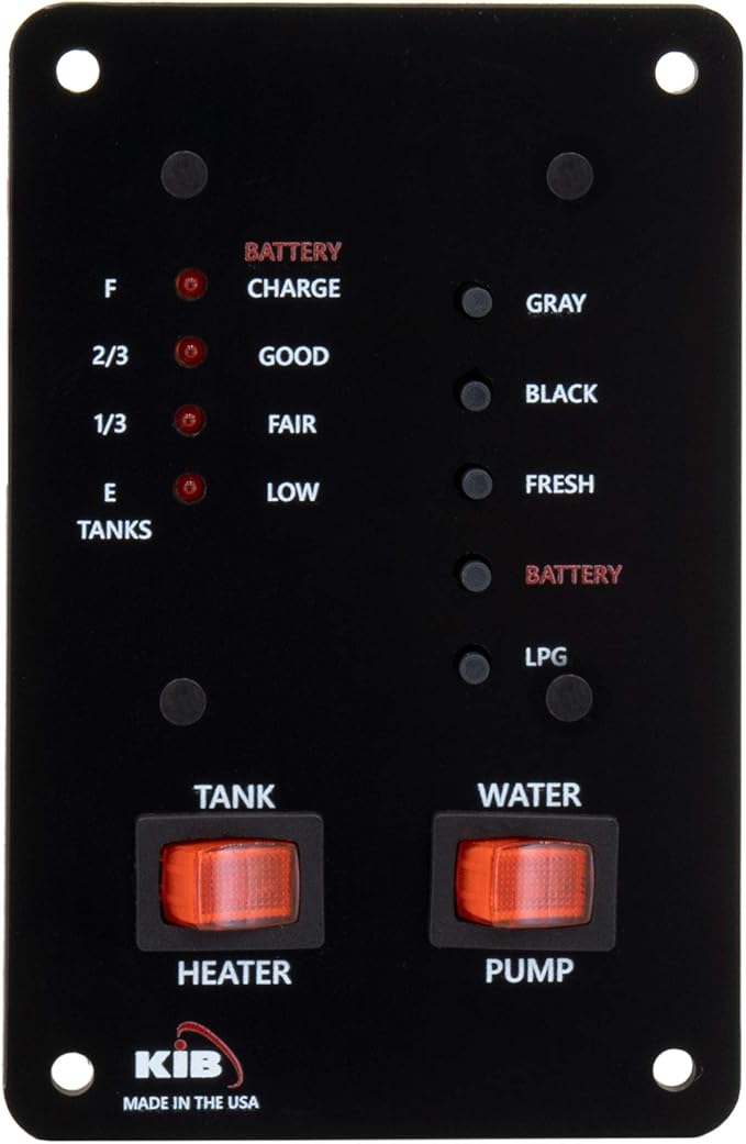 RV Water Tank Monitor System Probeless Adhesive Sensors with Smart M Board and 15' Wire Extension | RV Level Monitor System | Water Tank Level System | Probless Monitoring System