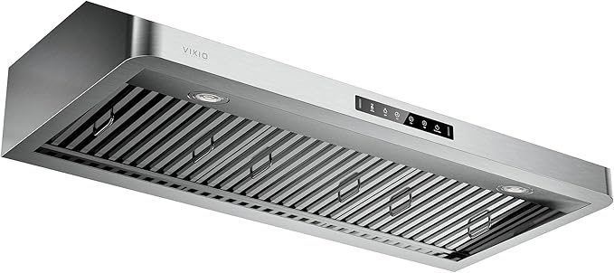 Range Hood 42 Inch Under Cabinet with 980 CFM, 3-Speed Gesture Sensing & Touch Control, Stainless Steel Kitchen Hood Vent for LED Lights, Time Setting, Baffle Filters with Handlebar