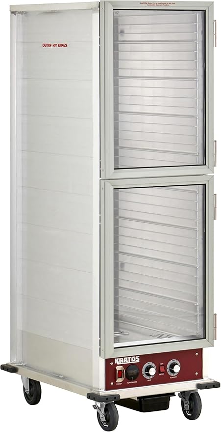 Kratos Full Size Commercial Non-Insulated Holding and Proofing Cabinet with Clear Dutch Doors, Holds 36 Full Size Sheet Pans, 120V, 1440W (28W-602)
