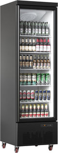 IDEALHOUSE Commercial Merchandiser Refrigerator, 17.7 Cu.Ft, Glass Door, Beverage Cooler, 5 Adjustable Shelves, Bar Fridge, Commercial Display, Large Capacity, Black, For Restaurant, Store, Bar