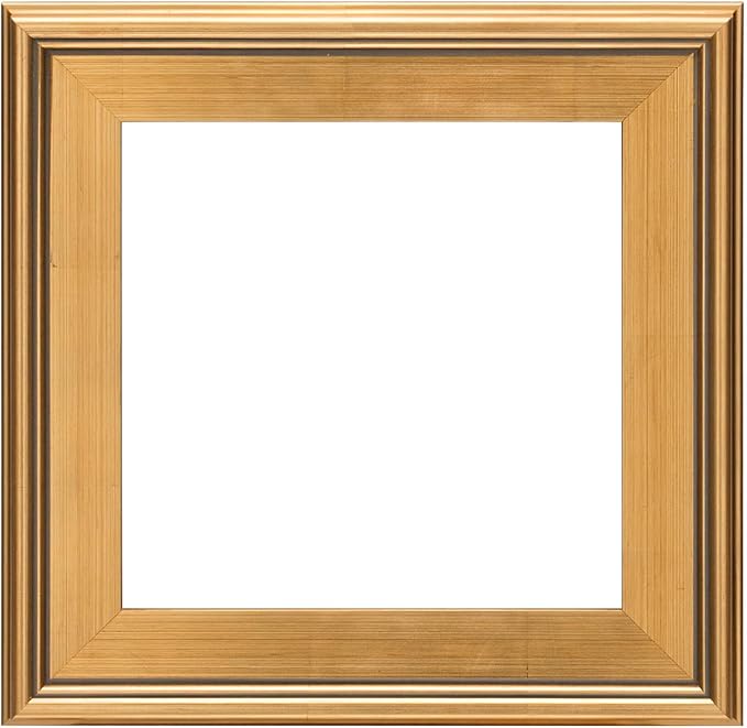 Creative Mark Plein Air Style Frame, Hand Leafed Gold, 10x10-2.75" Wide Moulding with 1/2" Rabbet Depth, Open Back W/O Glazing, Museum Quality, For Art Panels, Stretched Canvas, Pictures & More