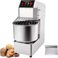 INTSUPERMAI Commercial Dough Mixer Machine Electric Food Mixer with Double Action Double Speed Spiral Mixing for Schools Bakeries Restaurants Pizzerias 110V 30L Capacity