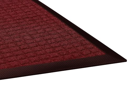 Guardian WaterGuard Indoor/Outdoor Wiper Scraper Floor Mat, Rubber/Nylon, 3'x4', Burgundy