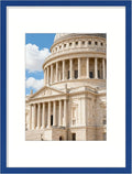 Vittanly 12x16 Picture Frame, Solid Wood Frame with Plexiglass, Includes 8.5x11 Mat, Wall Hanging for Photos, Home Decor, Royal Blue, 1 Pack