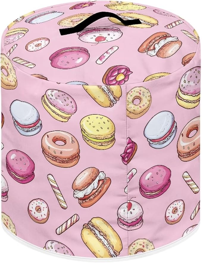 TODIYADDU Doughnut Cake Pressure Cooker Cover for Women Trendy Instant Pots Cover with Top Handle and Pocket Kitchen Appliance Cover Dust Cover for 3 Quart Instant Pots and Extra Accessories