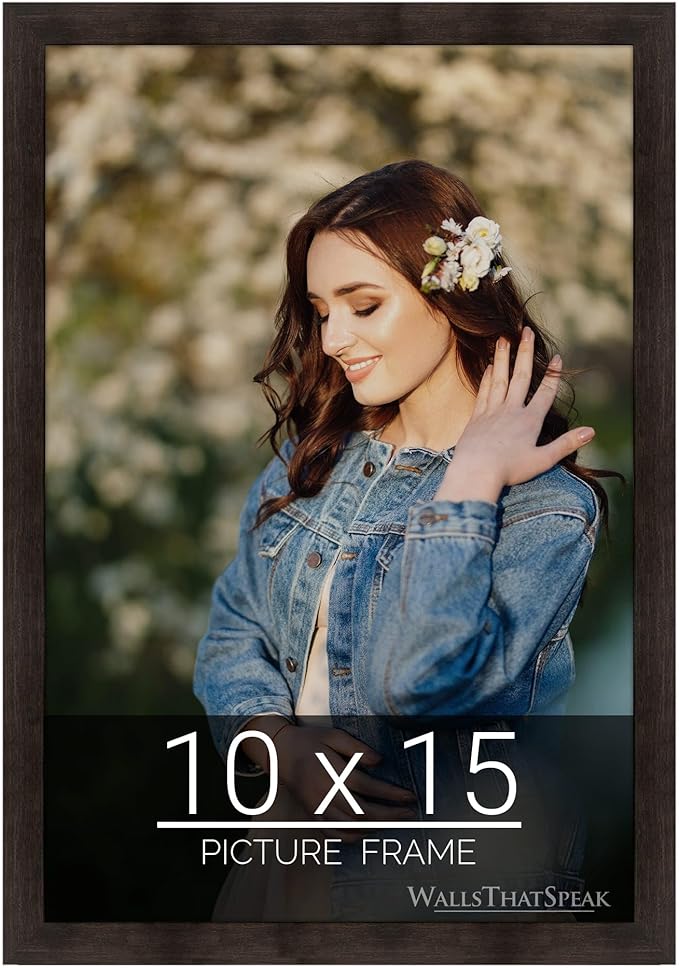 wallsthatspeak 10x15 Espresso Brown Picture Frame for Puzzles Posters Photos or Artwork