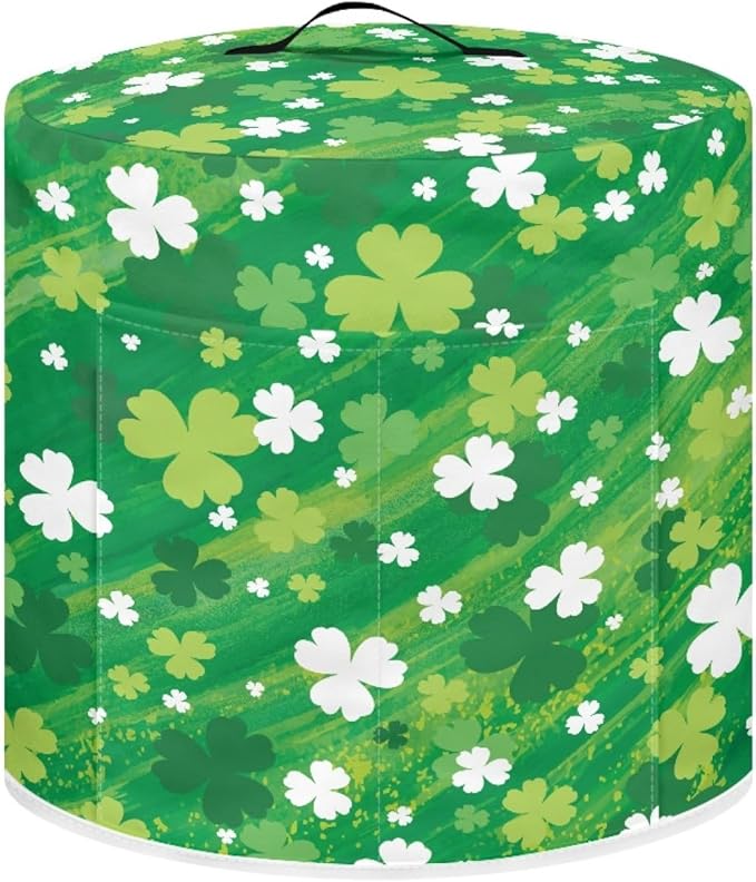 St. Patrick's Day Dust Cover for 6 Quart Dust Protection Easy Clean Pressure Cooker Cover Electric Appliance Kitchen Home Accessories, Green Leaf