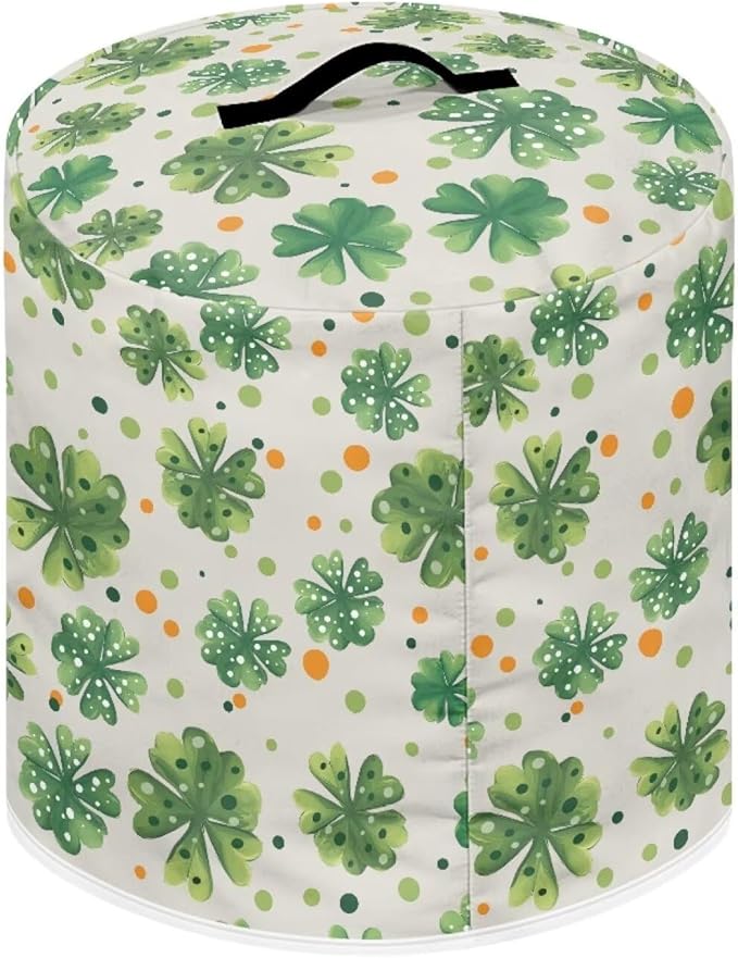 TODIYADDU Spot Shamrock Pressure Cooker Cover for Women Festive Style St Patrick's Day Instant Pots Cover with Handle for Rice Cooker Air Fryer Universal Kitchen Appliance Covers Storage Case