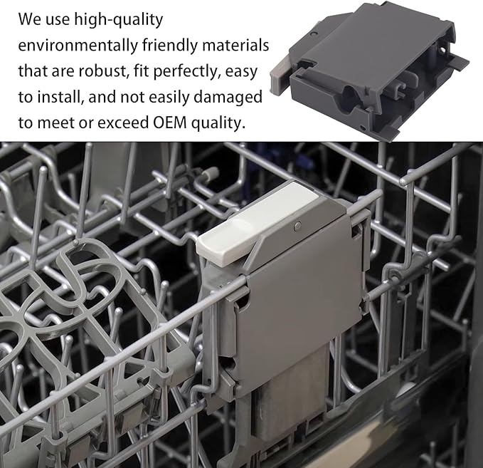Upgraded W10320665 Dishwasher Dishrack Adjuster Housing Right Hand, For whirlpool kenmore Dishwasher Top Rack Parts W10195373 1872123 AH2579551 EA2579551 (Right)