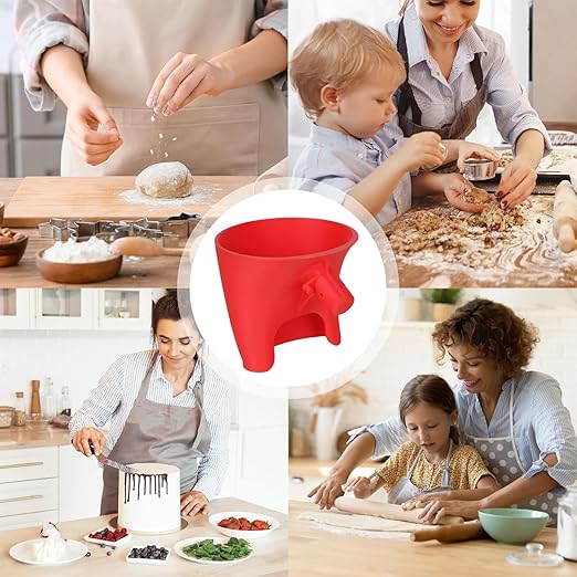 Flour Funnel for Kitchen Aid Mixer, Stand Mixer Attachment, No Mess Anti Spill Design for 4.5-5 Qt Tilt Head Dishwasher Safefor Normal Temperature Wash, Baking Tool (Greed)