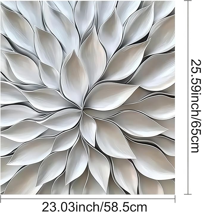 Flowers Dishwasher Magnet Cover 23x26 Inch Silver Petal Texture Magnetic Dishwasher Cover Washers Fridge Panel Decal Cover Washing Machine Cabinet Reusable Dishwasher Door Covers Decorative