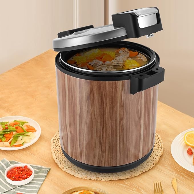 6Gal Electric Rice Food Warmer,Commercial Electric Food Warmer 110V Stainless Steel Hot Holding Cabinet With Two Temperature Settings For Restaurant Party Family Use