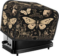 Toaster Cover 2 Slice Vintage Gothic Floral Moon Butterfly Waterproof Appliance Cover with Hang Loop Bread Baker Toaster Cover for Kitchen
