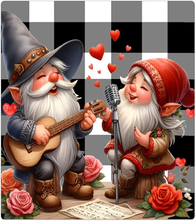 Valentine Day Gnome Cute Dishwasher Magnet Cover Magnetic Dishwasher Decorative Cover Front Dishwasher Door Covers Reuseable Dishwasher Covers Decal for Kitchen Home Decorative