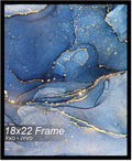 18x22 Picture Frame, Black Frame for 18 x 22 Inch Picture Poster Photo, Light Weight and High Transparent 18 by 22 Frame for Wall - 1 Pack/Black/18 x22