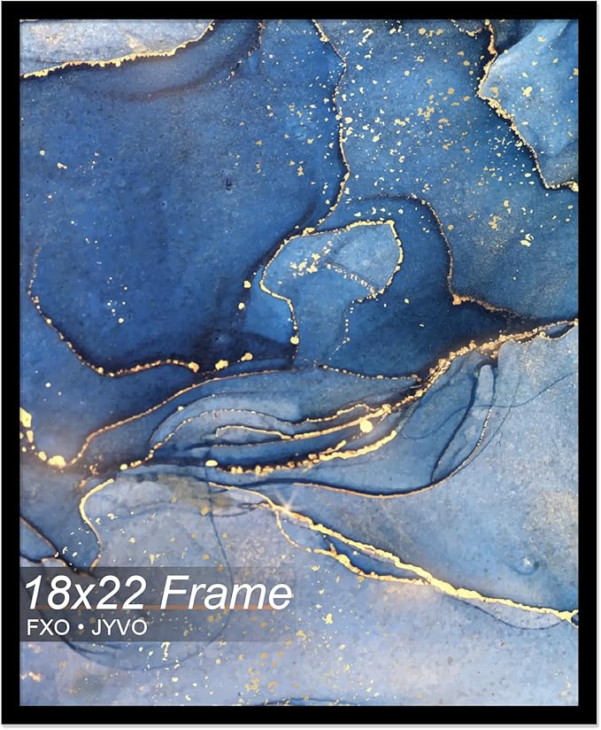 18x22 Picture Frame, Black Frame for 18 x 22 Inch Picture Poster Photo, Light Weight and High Transparent 18 by 22 Frame for Wall - 1 Pack/Black/18 x22