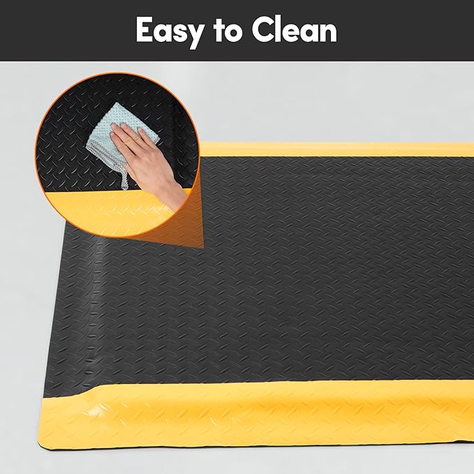 Anti Fatigue Mats Industrial 3' x 7' 15/16" Thick Ergonomic Standing Mat Commercial Kitchen Mat Heavy Duty Diamond Plate Cushioned Shop Floor Mats Helps Relieve Back and Leg Soreness