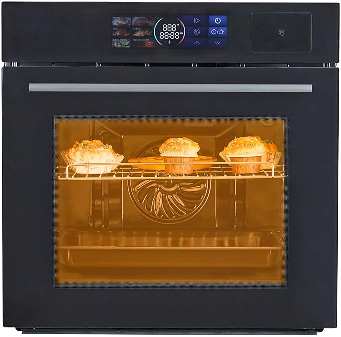 24 in Built-in Steam Oven,70 L Smart Wall Oven with LED Display,1°C Precision,Air Fry,Energy Saving