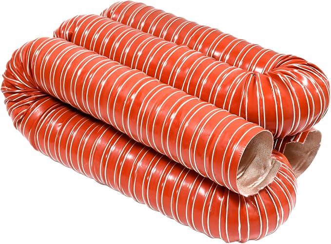 NOWBALL 5in Automotive Air Duct Hose, Length 2 Meter-6.6ft, 5" Silicone Flexible Cooling Ducting, 127mm High Heat Brake Exhaust Hose for Car, Garage, Dryer Air System